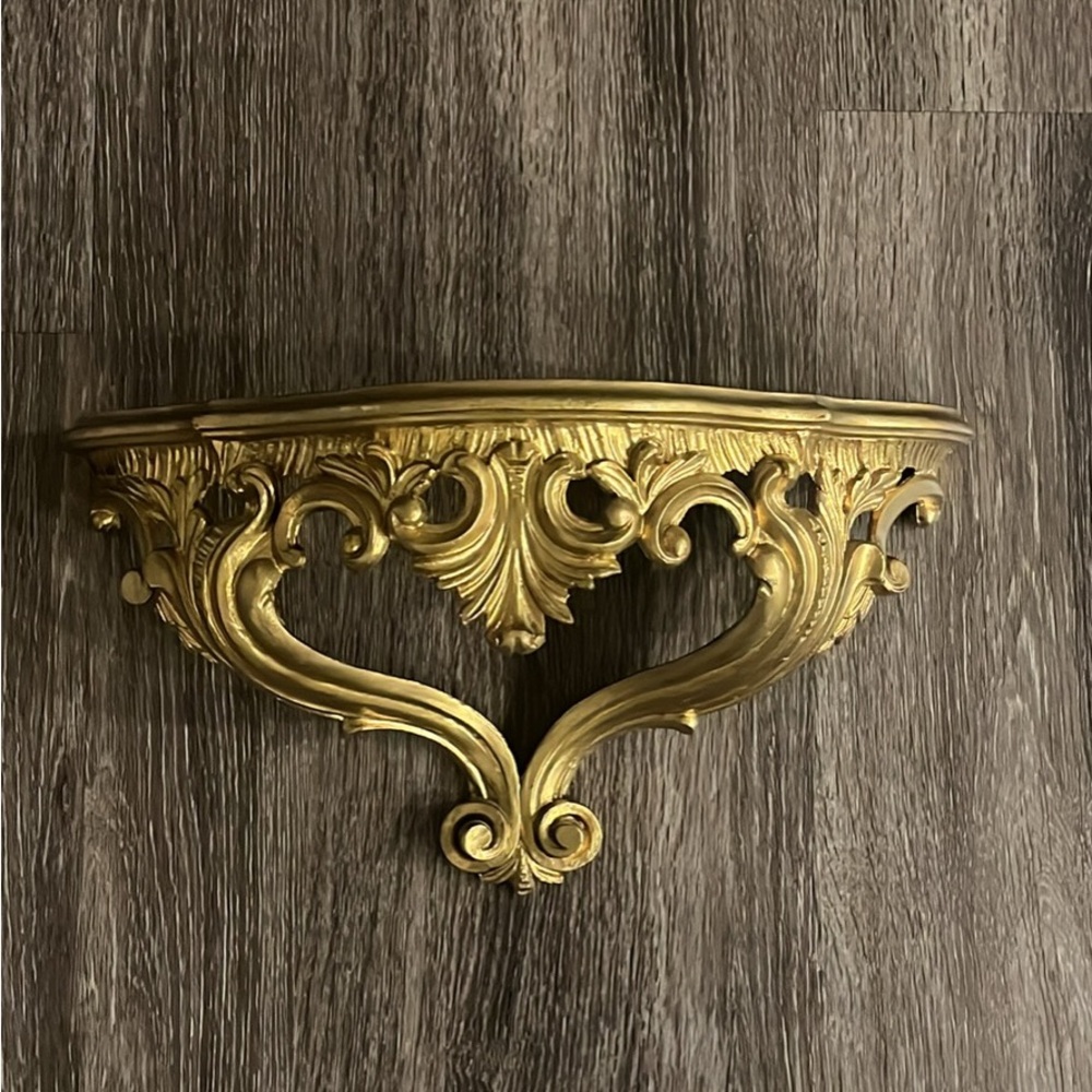 Vintage Italian Floating Wall Shelf Ledge Mount Ornate Florentine - Picture 2 of 9